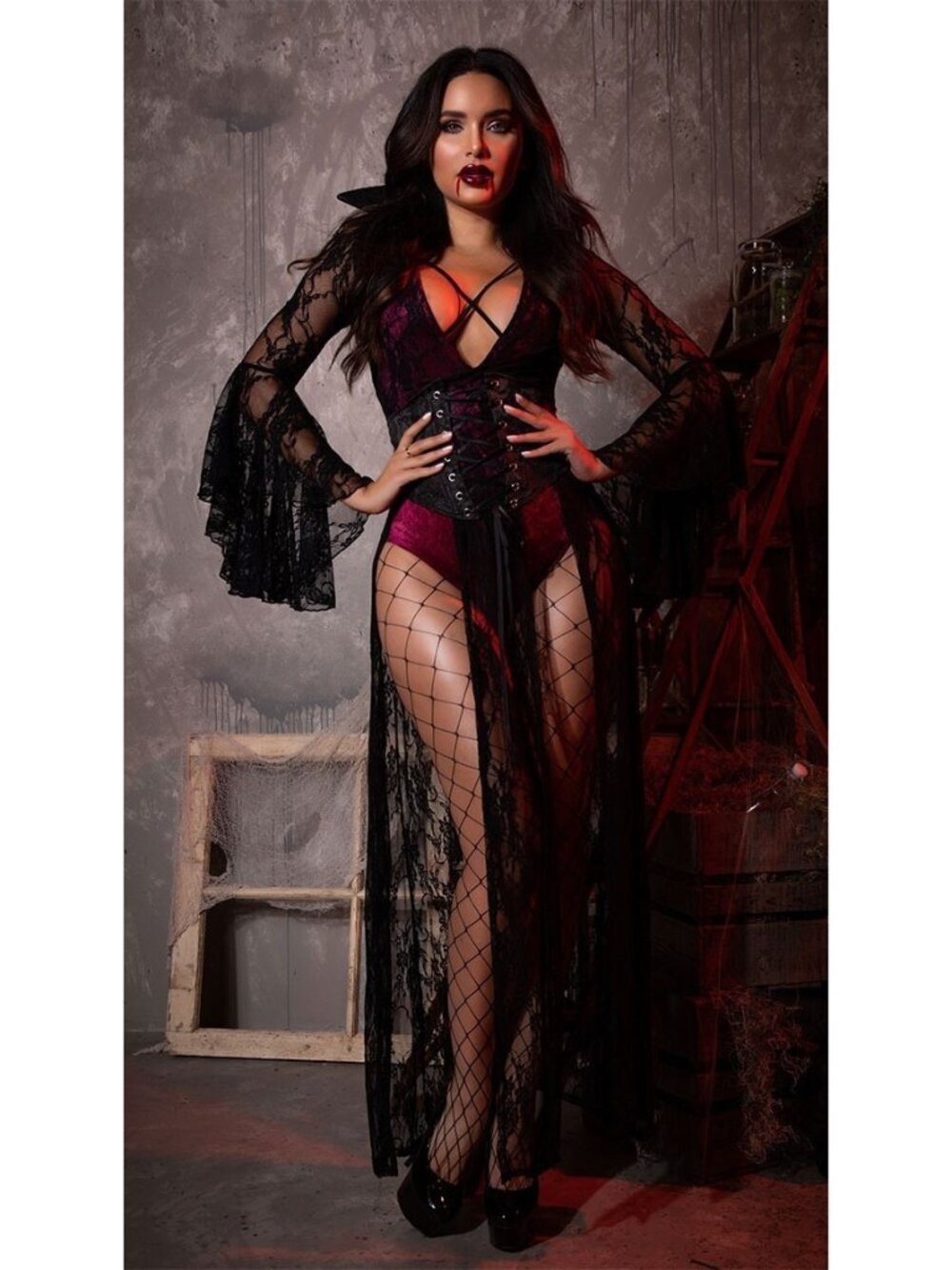 Yandy Wicked Vampire Costume Medium Halloween Retails $103 EUC